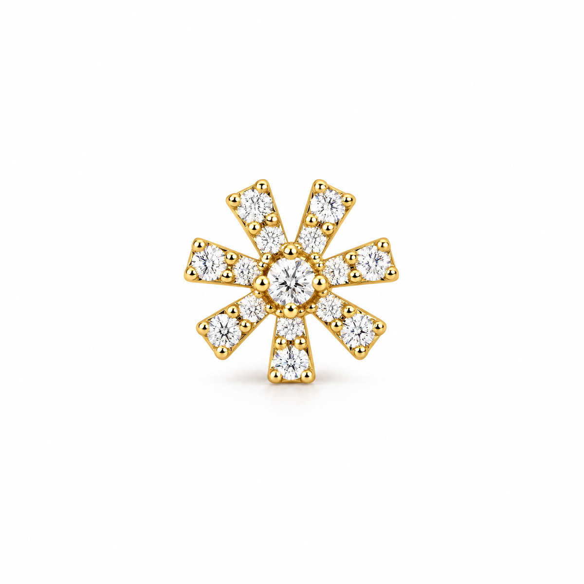 Spoke-Wheel Floral Nosepin