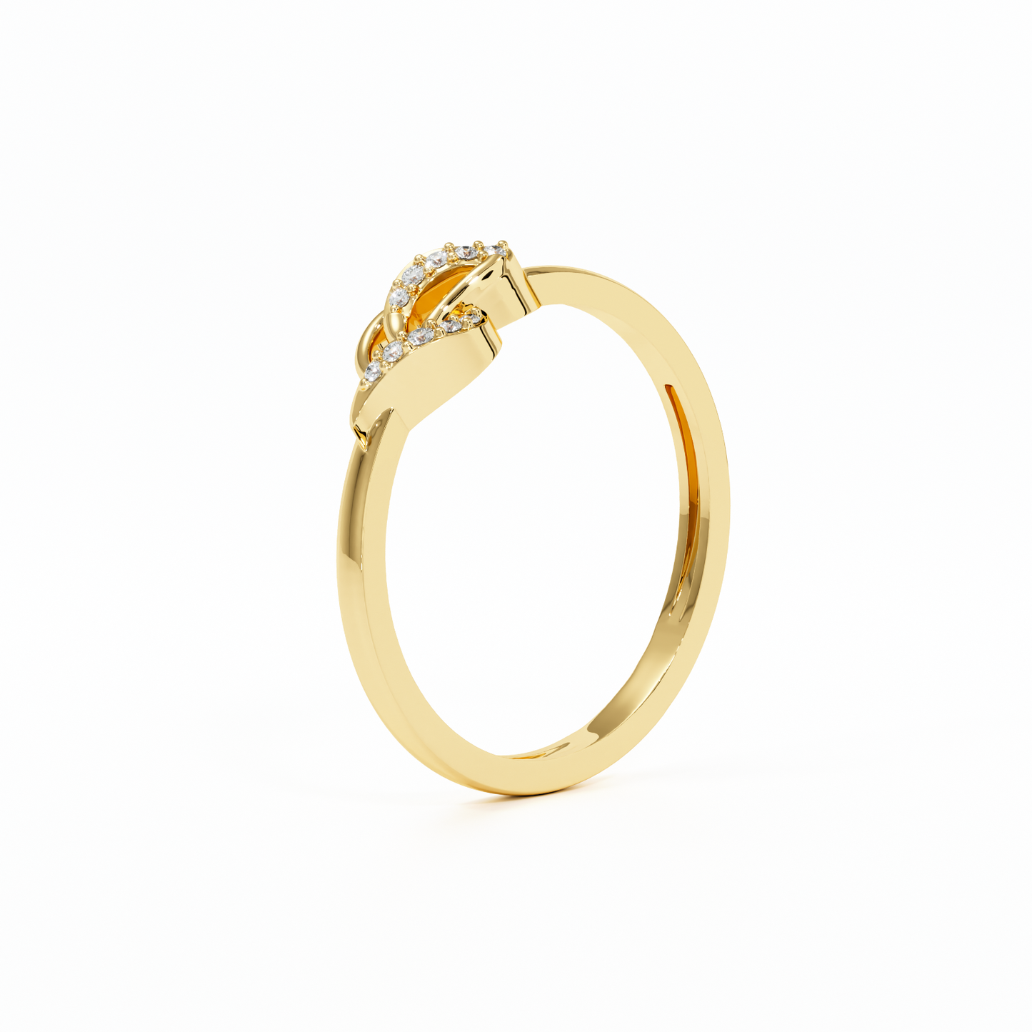 Serene Swirl Modern Classic Natural Diamond Statement Ring