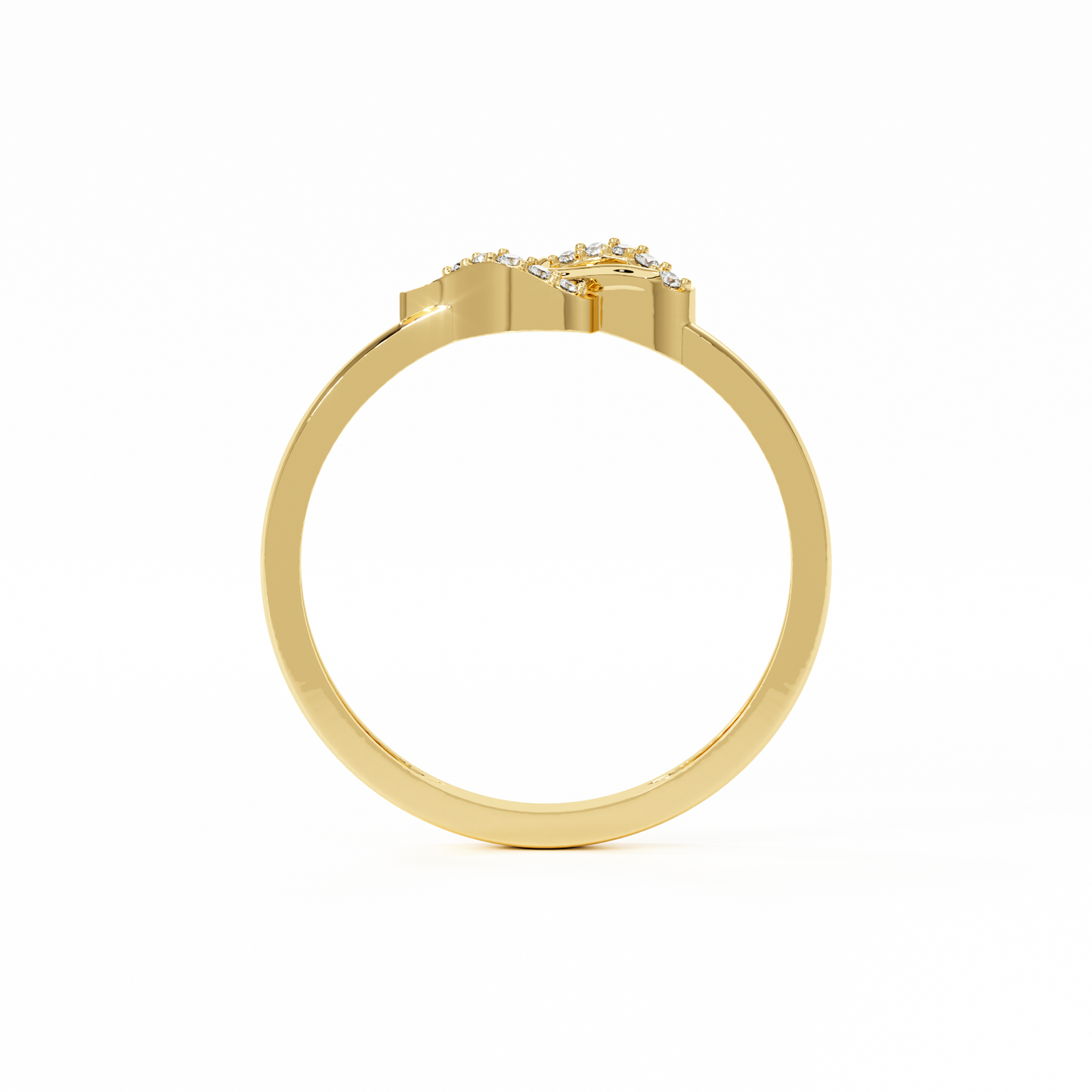 Serene Swirl Modern Classic Natural Diamond Statement Ring