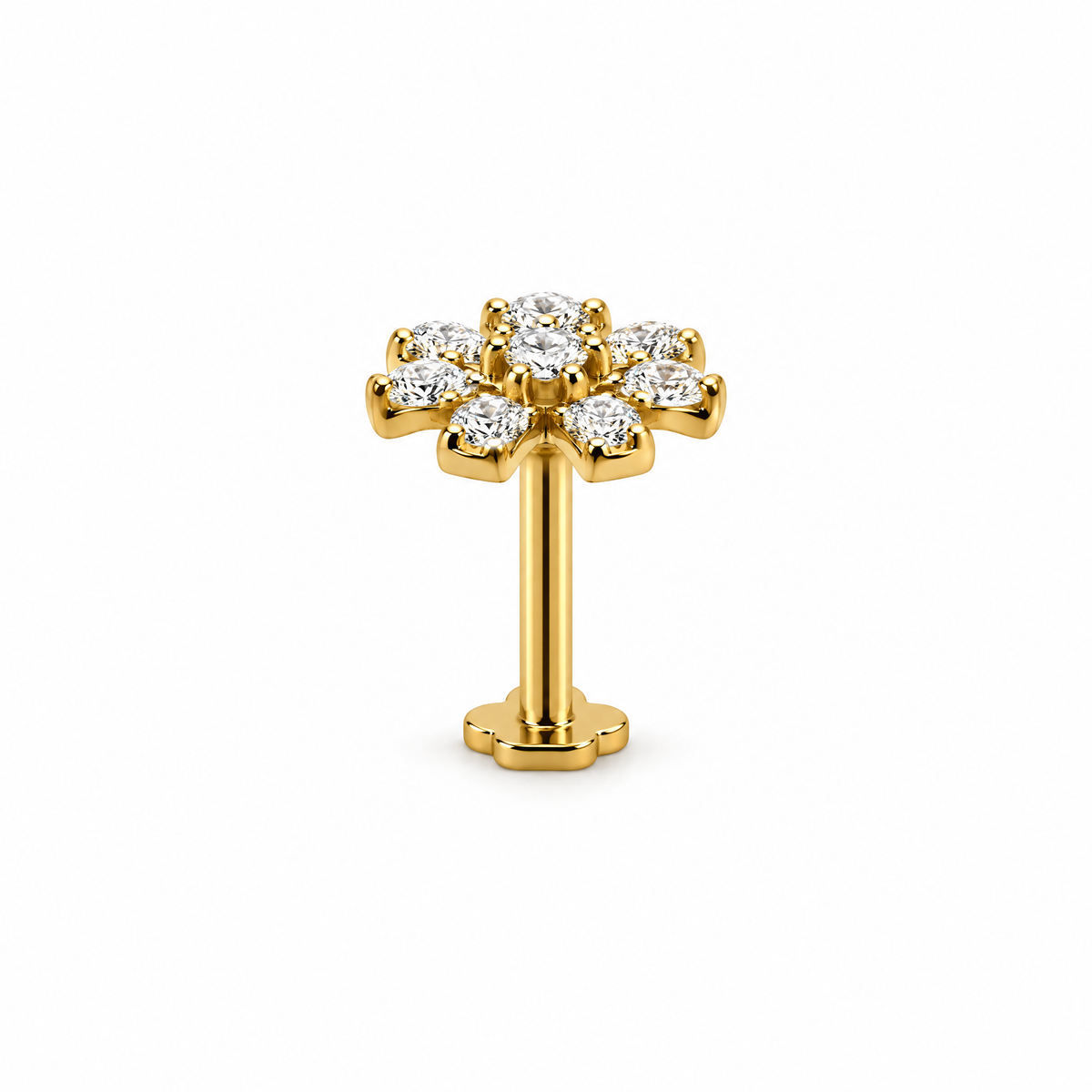 Spoke-Wheel Floral Nosepin